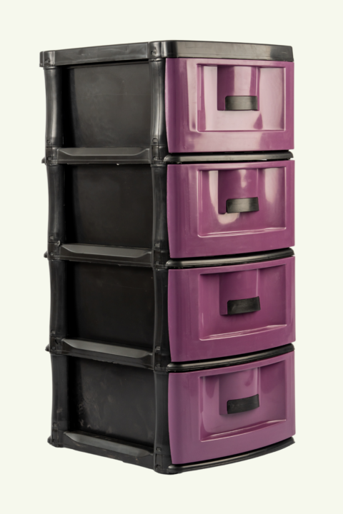 GAVETEIRO CLASSICO 4 GAVETAS - ROXO