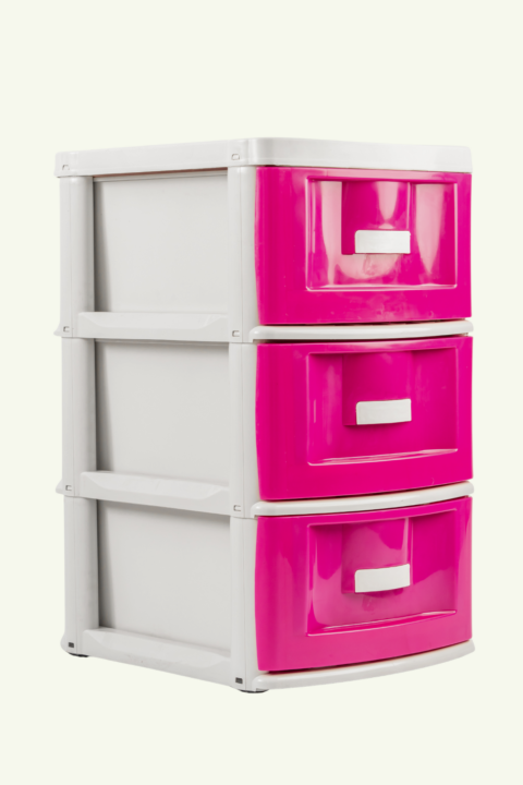 GAVETEIRO CLASSICO 3 GAVETAS - PINK