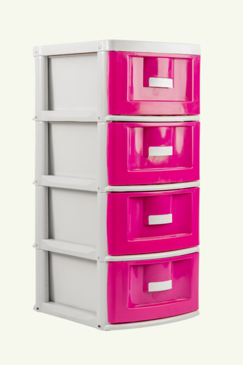 GAVETEIRO CLASSICO 4 GAVETAS - PINK