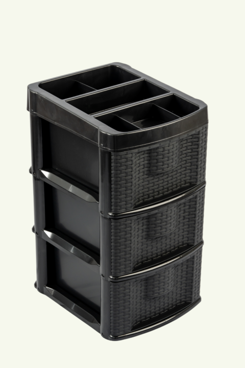 GAVETEIRO MULTIUSO 3 GAVETAS - PRETO